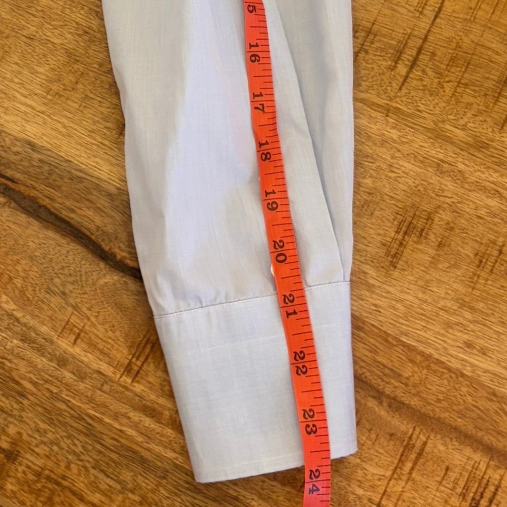 Finamore 1925 Napoli Dress Shirt Mens 18/45 Button Up Italy Cotton Light Blue - Picture 16 of 16
